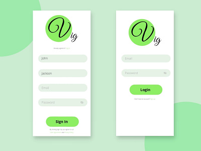 Sign up and login page design app design design login page sign up page ui ux