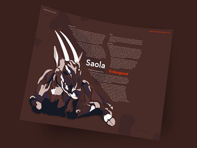 Saola Endangered Species Poster animal artist artwork design graphicdesign illustration illustration art infographic poster procreate product productdesign