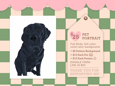 🐶 Pet Portrait Commission 🐶 animal artist branding commission design graphicdesign illustration kawaii pet portrait procreate socialmedia