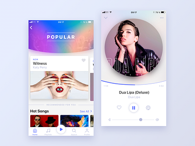 Music App Concept 🎧 app clean fun ios music play player popular ui ux