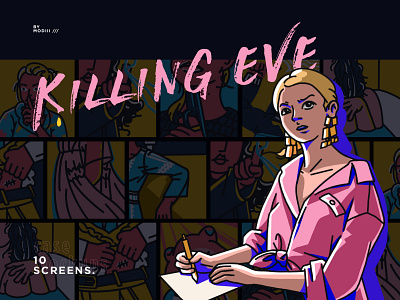 「Killing eve」 illustrations 21dayproject doodle 布局 插图 生育