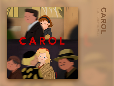 Movie_Carol browns carol font movie movie poster red yellow 布局 平面 插图 设计