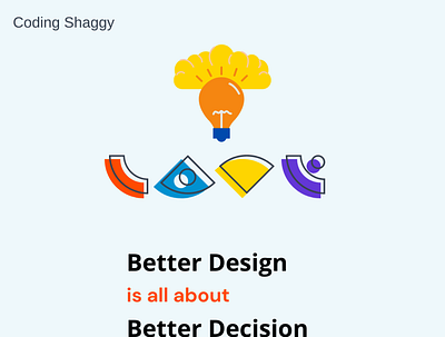 A Better Design is about Better Decision branding codinglife design graphic design illustration logo ui uiuxdesign vector webdesign