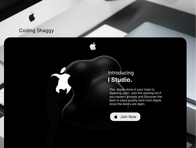Apple Studio Landing Page apple branding codinglife design graphic design illustration logo technology ui uiuxdesign vector webdesign