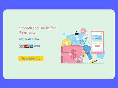 Easy Payment Landing page branding codinglife design graphic design illustration ui uiuxdesign web development webdesign