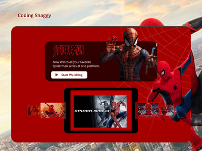 Spider Man Series Webpage UI 3d animation branding codinglife graphic design logo motion graphics ui web development webdesign