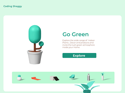 Go Green Landing Page branding codinglife design graphic design ui uiuxdesign web development webdesign