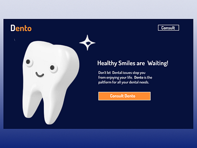 Dental Services Website. [Dento] branding codinglife design graphic design ui uiuxdesign webdesign