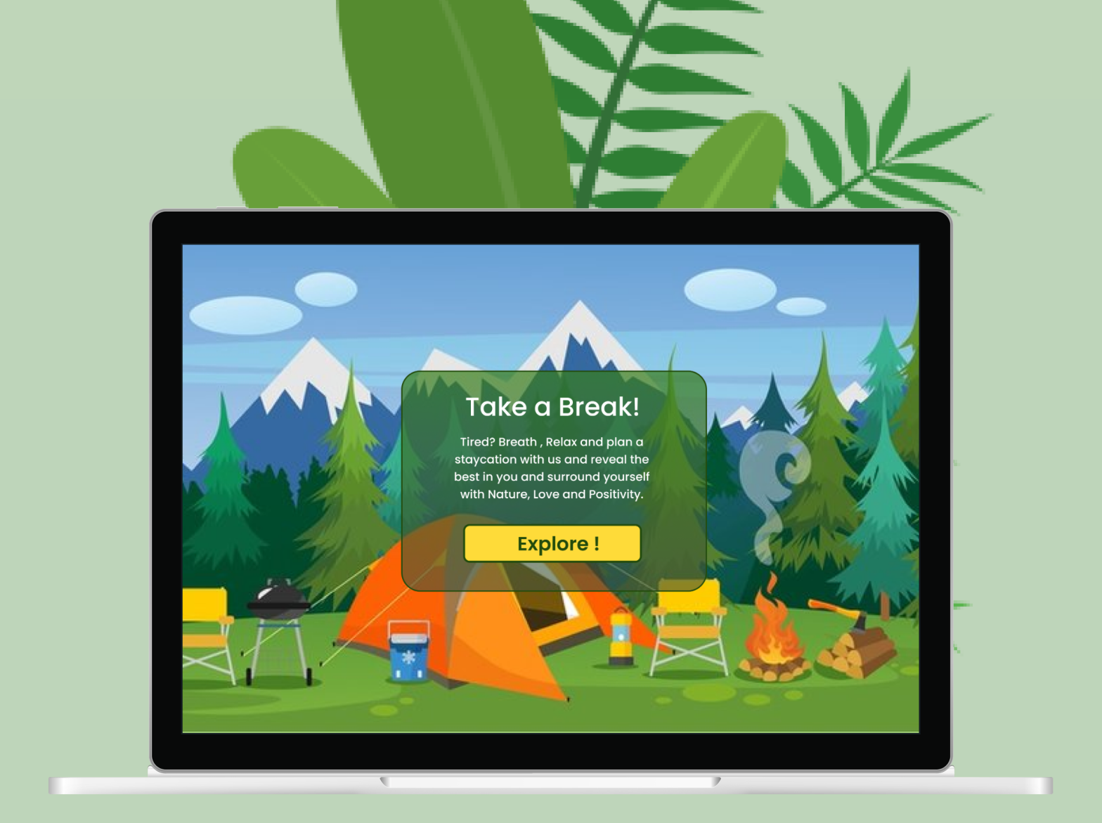 Camping and Outdoor Adventure Services site UI. by CodingShaggy on