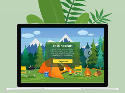 Camping and Outdoor Adventure Services Website UI. animation branding codinglife design graphic design illustration motion graphics software development ui uiuxdesign web design webdesign website development