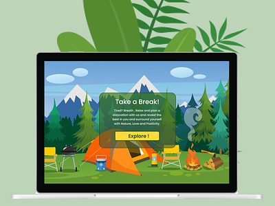 Camping and Outdoor Adventure Services Website UI.