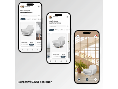 interior 3D viewer app 3d 3d app app ar vr branding design graphic design interior interior app ui ux