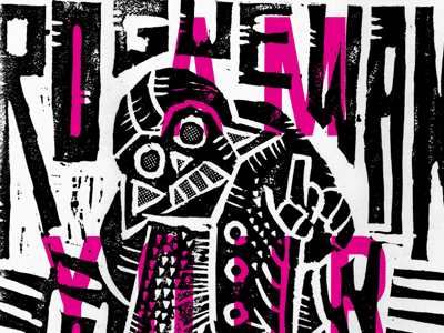 Rogue Wan - Linocut Print poster posterart posterdesign srvnt srvntcreativenetwork srvntmy