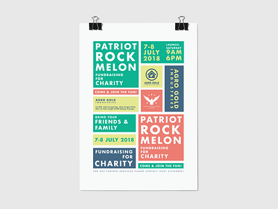 Patriot Rock Melon - Event Poster agrogold creative design patriotmelon poster posterdesign rockmelon srvnt srvntmy