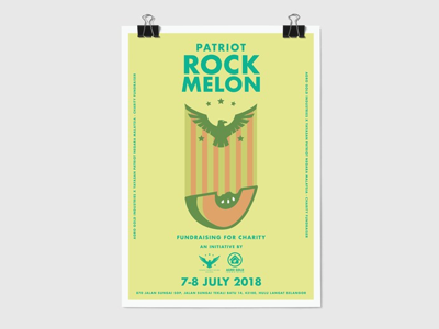 Patriot Rock Melon Poster Design