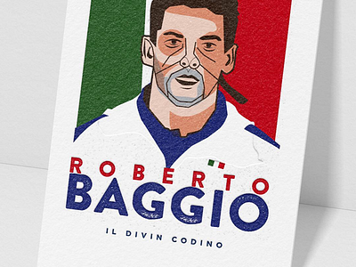 Mundial Legends Series #2 - Roberto Baggio baggio futbol futbolart mundial mundialart poster posterart robertobaggio srvnt srvntmy
