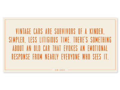 Ken Gross - Vintage Cars cars lost type muncie poster quotes typography
