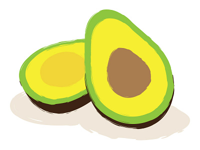 Avocado avocado food illustration wip