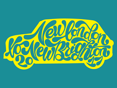 New London to New Brighton hand drawn type hand lettering hand type lettering retro typography