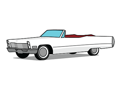 1967 Cadillac Coupe DeVille | MHCC cadillac car classic car color flat illustration symbol vintage car