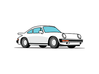 1987 Porsche 911 Carrera | MHCC car classic car color flat illustration porsche porsche 911 symbol vintage car