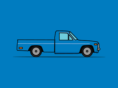 1977 Mazda Rotary Engine Pickup | MHCC car classic car flat color illustration mazda symbol truck vintage car