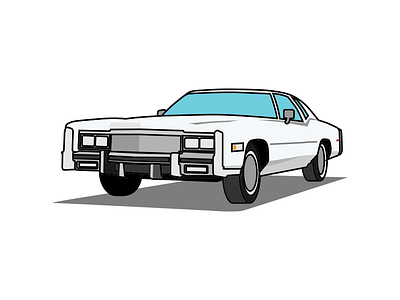 1977 Cadillac Eldorado Biarritz | MHCC cadillac car classic car flat color illustration symbol vintage car