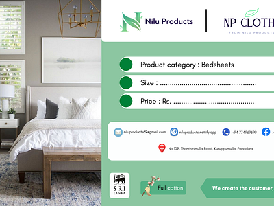 Bedsheet package sticker graphic design label niluproducts
