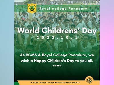 World Childrens' Day graphic design rcms