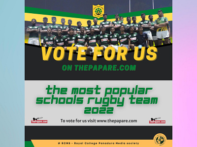 Vote for us - RCMS canva graphic design rcms