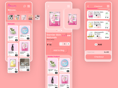 Beautify App beauty beauty app figma listing page mobile app product page