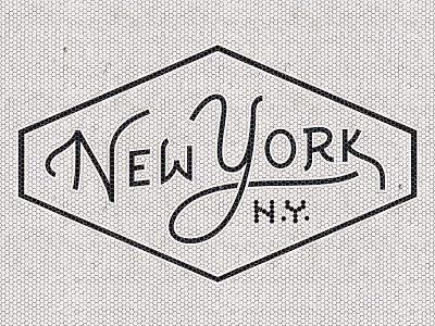 New York NY hand lettering lettering new york nyc tile type