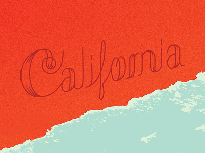California cali california design goldcoast hand lettering type