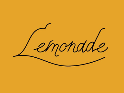 Lemonade beyonce design hand lemonade lettering script type yellow