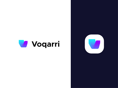 Voqarri Logo Design app app icon app logo best logo designer branding color creative design ecommerce gradient icon letter mark logo logo creator logo design logo designer logo maker logo mark logos modern logo