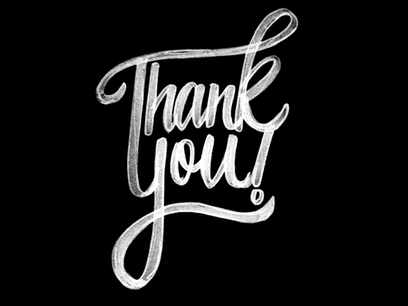 Thank You process handlettering lettering thank you type typography