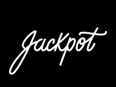 Jackpot handlettering handtype jackpot lettering monoline script texture type typography vector