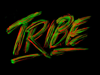 Tribe a tribe called quest atcq handlettering handtype lettering paint photoshop texture type typography wild