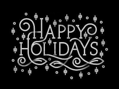 Happy Late Holidays handlettering happy holidays illustrator lettering ligatures texture type typography vector