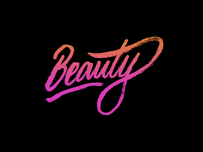 Beauty beauty brushpen gradient handlettering handtype lettering photoshop raster texture type typography