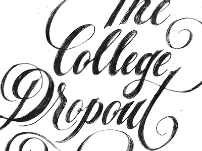 The College Dropout Sketch handlettering kanye west lettering process sketch the college dropout type typography wip