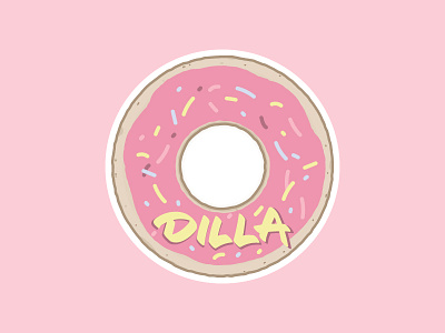 More Donuts dilla donuts doughnuts hiphop illustration jdilla lettering sprinkles sticker stickermule sweets vector