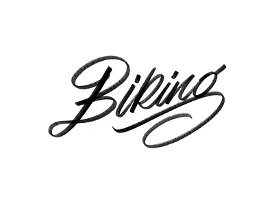 Biking biking crayola frank ocean handlettering lettering marker photoshop script texture type typography