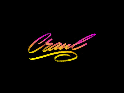 Crawl (or Craul -__-) crawl crayola gradient lettering marker photoshop pink script type typism typography