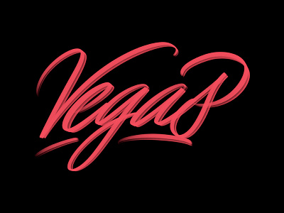 Young Vegas. ipad lettering ipad pro lettering photoshop procreate script shadow type typism typography vegas