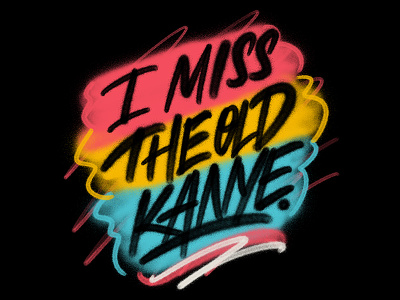 TO THIS DAY. ipad lettering kanye lettering procreate spraycan spraypaint