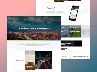 Iteris homepage exploration design ui ux web website