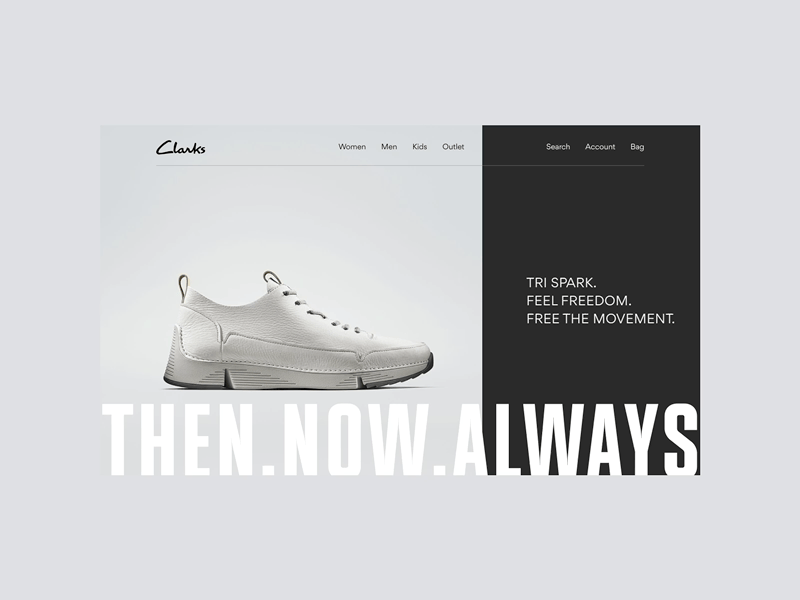 Clarks | Cover animation clarks concept design redesign shoes ui ux ux ui