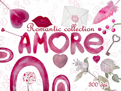 romantic real watercolor collection