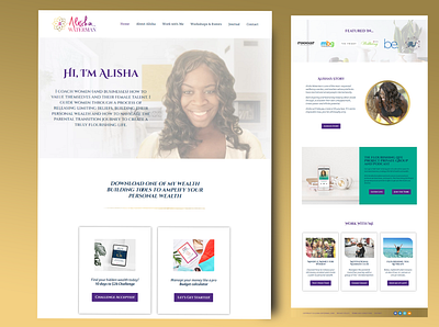 Personal Portfolio - ALISHA business website personal blog website personal portfolio portfolio ui design website ui